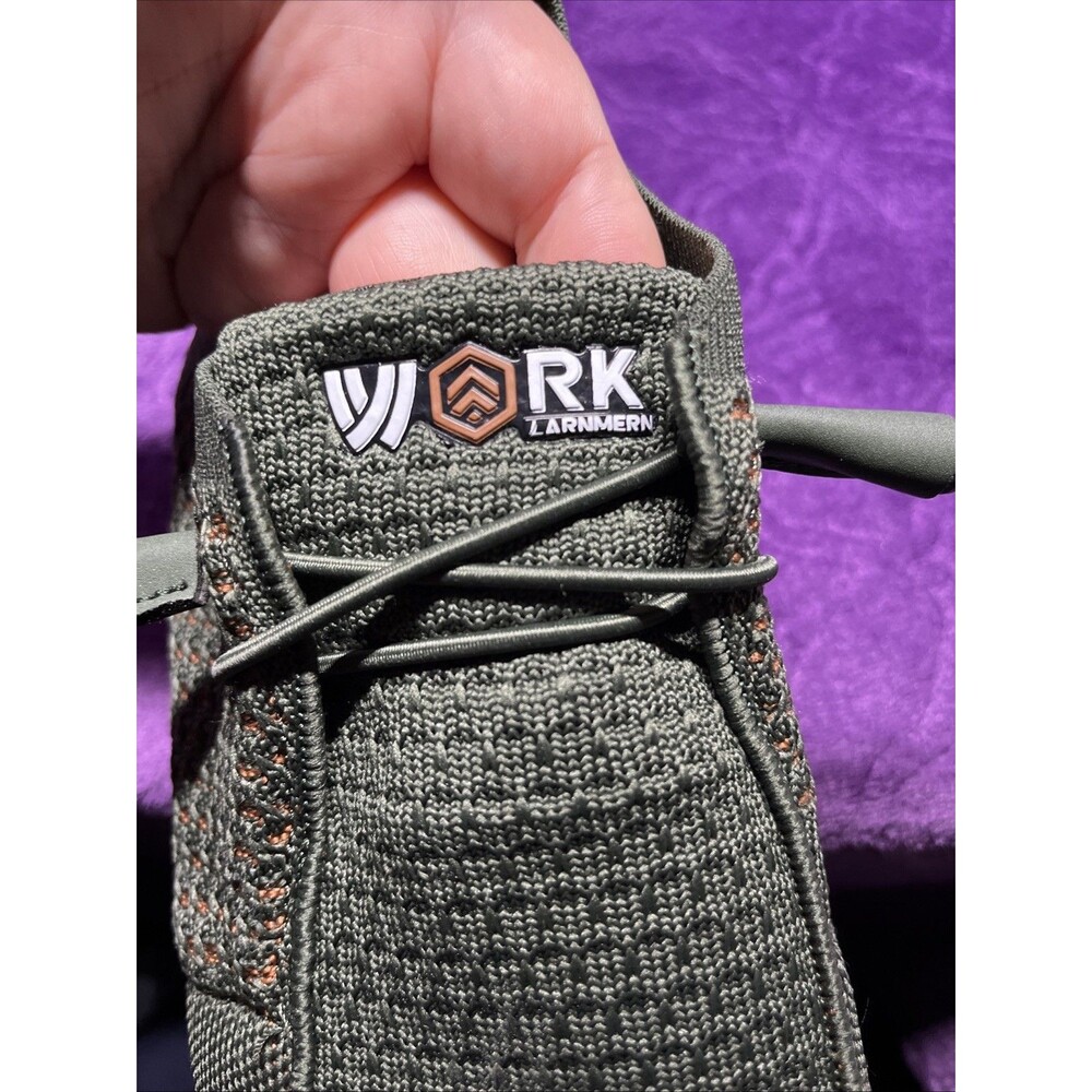 LARNMERN WORK Black Safety Work Shoes SB Lace-Up Men’s US 8 Wide